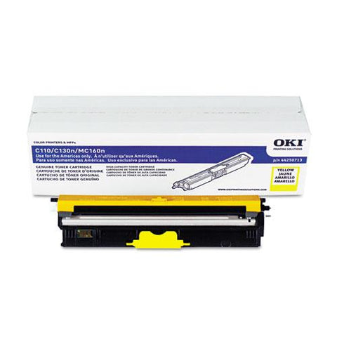 Original Oki 44250713 Toner, 2500 Page-Yield, Yellow