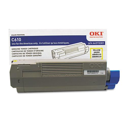 Original Oki 44315301 Toner, 6,000 Page-Yield, Yellow