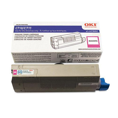 Original Oki 44318602 Toner, 11,500 Page-Yield, Magenta