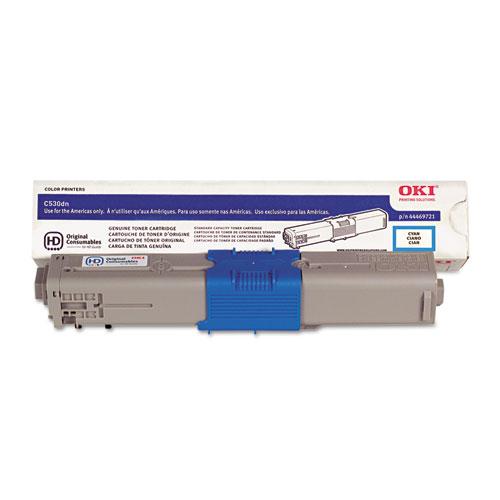 Original Oki 44469721 Toner, 5,000 Page Yield, Cyan