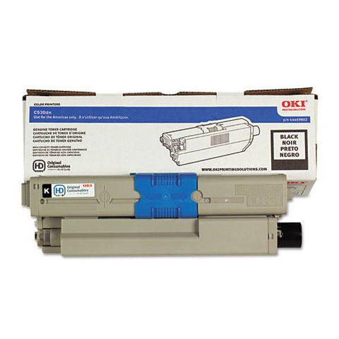 Original Oki 44469802 Toner, 5,500 Page-Yield, Black