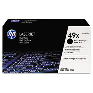 Original HP Q5949XD (HP49X) HP 49X Black Laser Toner Cartridge Dual Pack (6K YLD EACH)