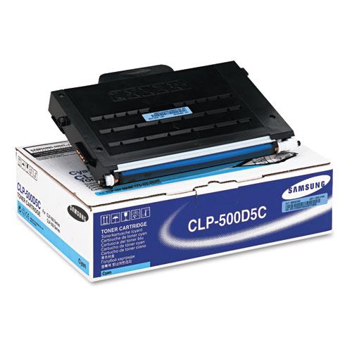 Original Samsung CLP500D5C Toner, 5000 Page-Yield, Cyan