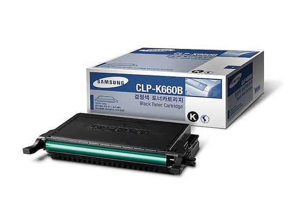 Original Samsung CLPK660B (CLP-K660B) (ST907A) High Capacity Black Toner Cartridge (5.5K YLD)