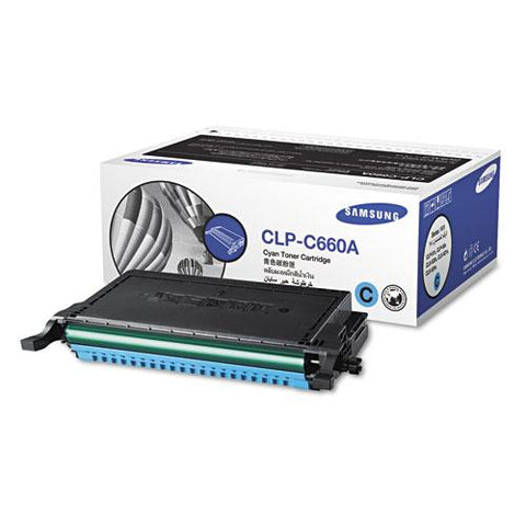 Original Samsung CLP-C660A (ST881A) Toner, 2000 Page-Yield, Cyan