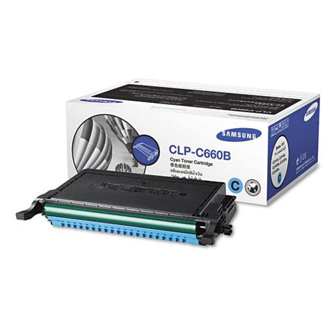 Original Samsung CLP-C660B (ST886A) High-Yield Toner, 5000 Page-Yield, Cyan