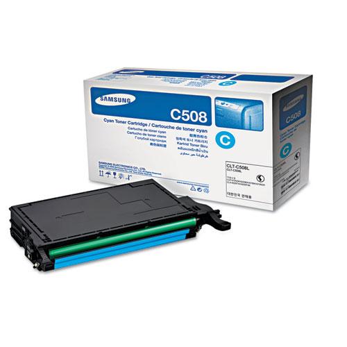 Original Samsung CLT-C508L (SU058A) High-Yield Toner, 4000 Page-Yield, Cyan