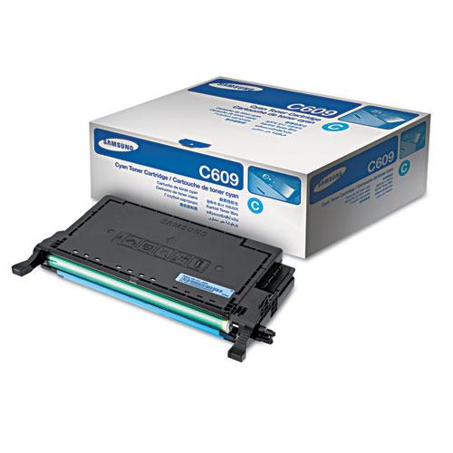 Original Samsung CLT-C609S (SU084A) High-Yield Toner, 7000 Page Yield, Cyan