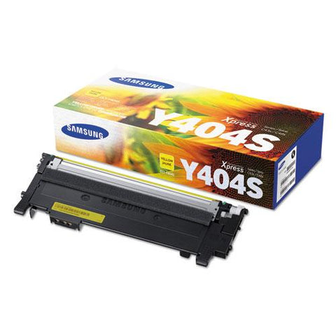 Original Samsung CLT-Y404S (SU448A) Toner, 1000 Page-Yield, Yellow