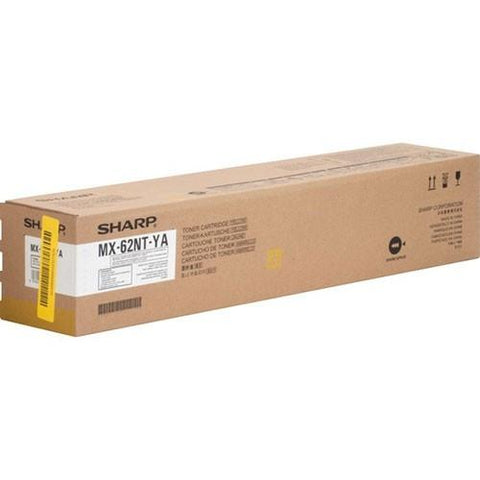 Original Sharp MX62NTYA (MX-62NTYA) Yellow Toner Cartridge (40K YLD)