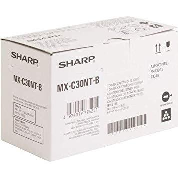 Original Sharp MXC30NTB (MX-C30NTB) Black Toner  (6K YLD)