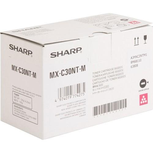 Original Sharp MXC30NTM (MX-C30NTM) Magenta Toner (6K YLD)