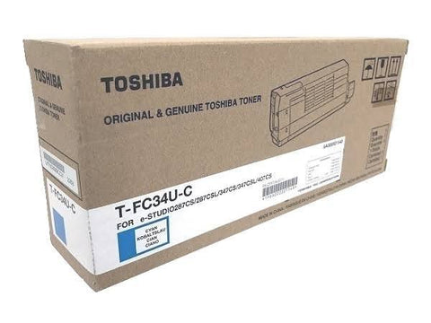 Original Toshiba TFC34UC (TFC34C) Cyan Toner Cartridge (11.5K YLD)