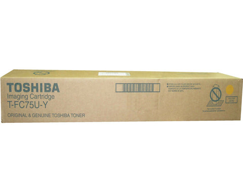 Original Toshiba TFC75UY (TFC75Y) Yellow Toner Cartridge (29.5K YLD)