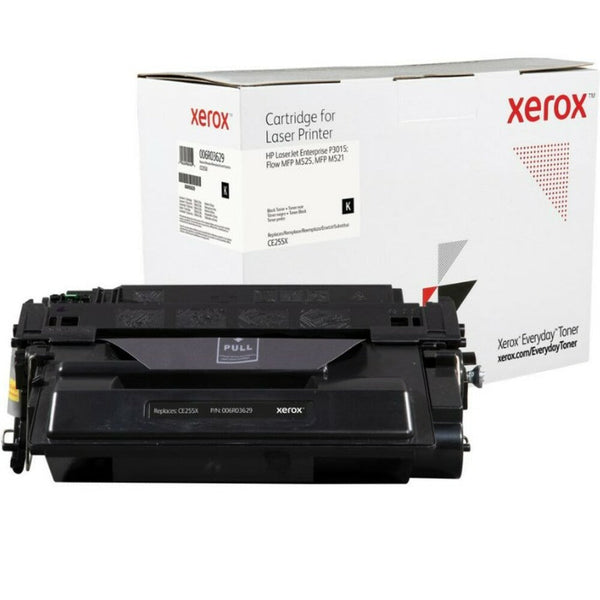 Original Xerox 006R03629 Black Replacement Toner for HP CE255X, Compatible with HP LaserJet Enterprise P3011, P3015, Flow MFP M525, MFP M521, High Yield 18,000 Pages