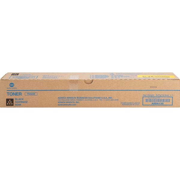 Konica Minolta TN324K Black Toner Cartridge, Genuine OEM Toner in Retail Box (A8DA130)