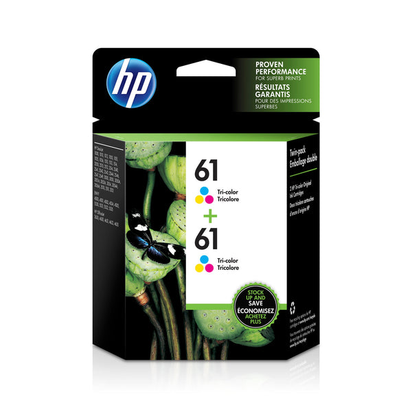 Genuine HP 61 Black Ink Cartridges, Original OEM Twin-Pack Save Your Money (CH562W)